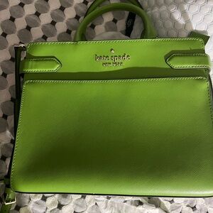 kate spade Lime Green Leather Satchel with Top Handles